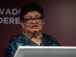 Ernestina Godoy, titular de la Fiscalía General de la República, brindó avances del caso del Tren Interoceánico en una conferencia de prensa. SUN/ARCHVO
