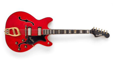 Presley tocó la Hagstrom Viking durante el especial de televisión de 1968 'Singer Presents... Elvis'. EFE/Sotheby's