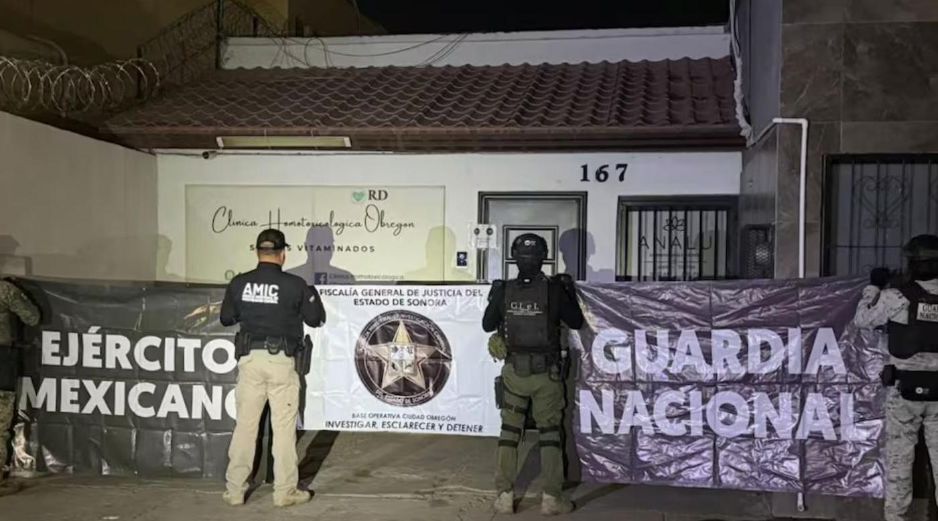 La Fiscalía General de Justicia del Estado de Sonora llevó a cabo un cateo en un inmueble ubicado en Ciudad Obregón. ESPECIAL