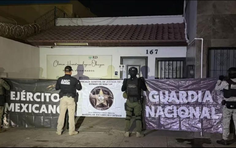 La Fiscalía General de Justicia del Estado de Sonora llevó a cabo un cateo en un inmueble ubicado en Ciudad Obregón. ESPECIAL
