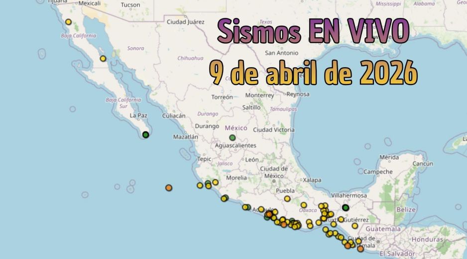 EN VIVO | Sismos en México | Jueves 9 de abril. ESPECIAL / SSN