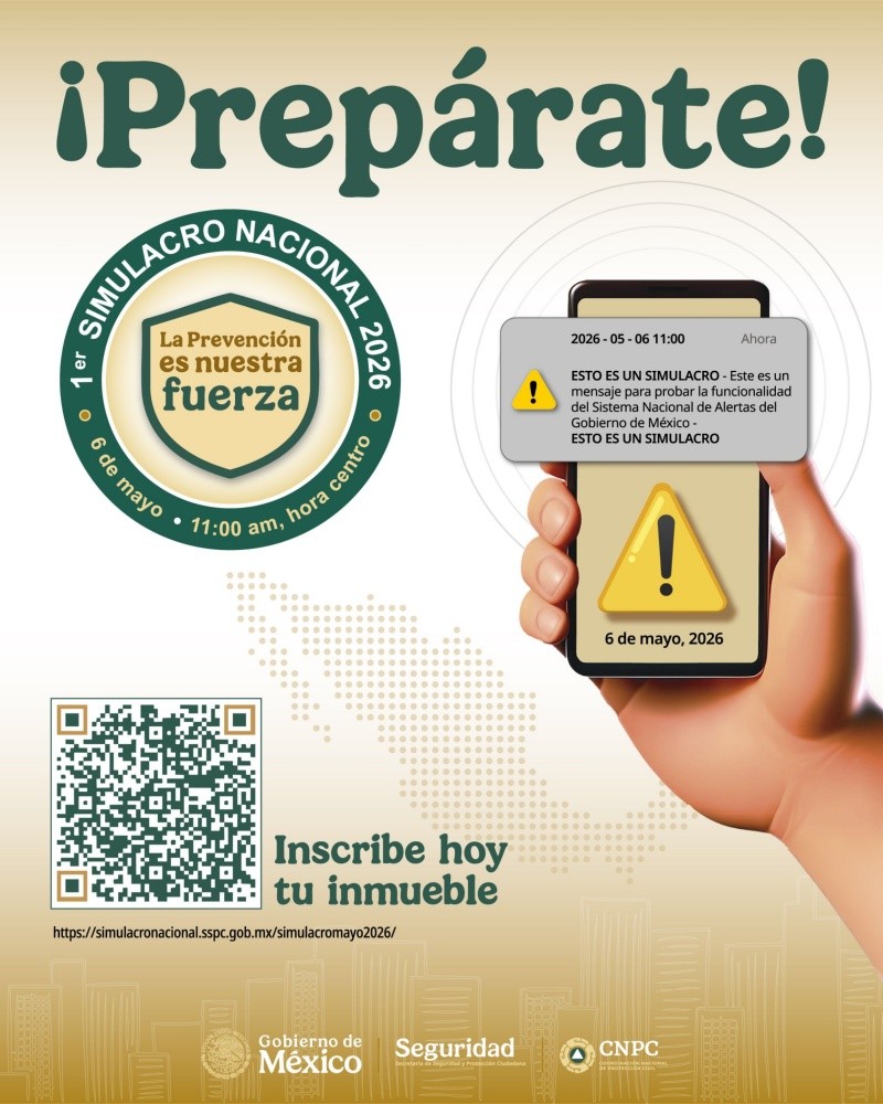 Al mantener estas configuraciones activas, el teléfono estará listo para emitir un sonido estridente y mostrar un mensaje emergente en la pantalla. ESPECIAL/Coordinación Nacional de Protección Civil