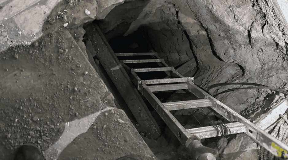 El lugar contaba con iluminación aire acondicionado suministro eléctrico de alto voltaje un elevador y un sistema de rieles. EFE/Secretaría de Marina