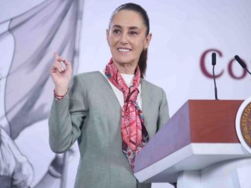 La Presidenta de México, Claudia Sheinbaum, en "La Mañanera del pueblo" de este viernes. SUN / L. Camacho