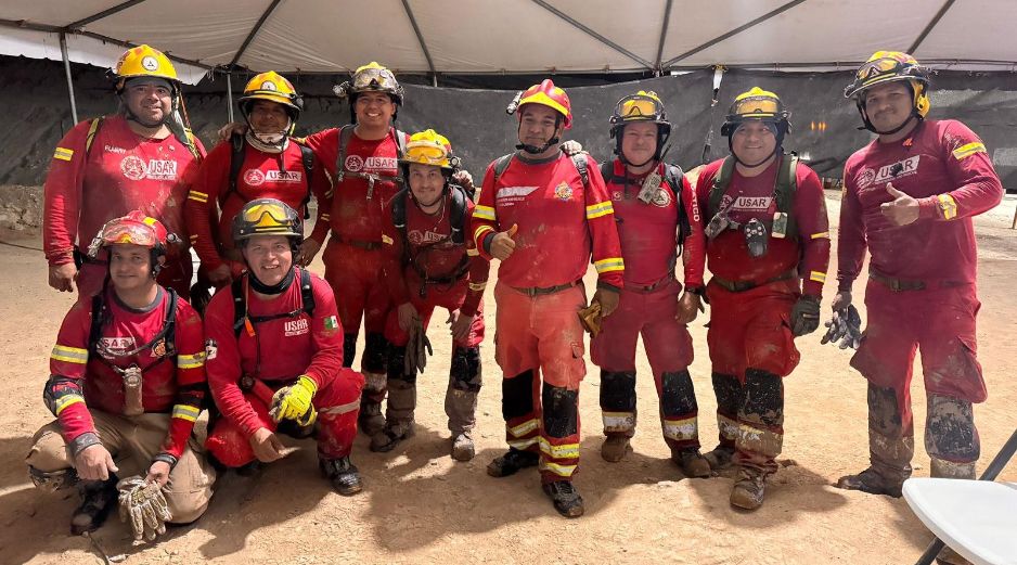 El gobierno de Jalisco y la Coordinación Nacional de Protección Civil reconocieron el compromiso demostrado por el equipo USAR. ESPECIAL/Protección Civil Jalisco