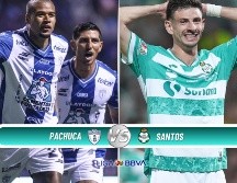 Pachuca intentará mantener su paso perfecto como local frente a Santos Laguna en la Jornada 14. ESPECIAL / IMAGO7 y CANVA