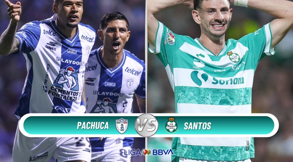 Pachuca intentará mantener su paso perfecto como local frente a Santos Laguna en la Jornada 14. ESPECIAL / IMAGO7 y CANVA
