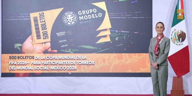 Grupo Modelo regalar&aacute; 500 boletos para partidos del Mundial 2026