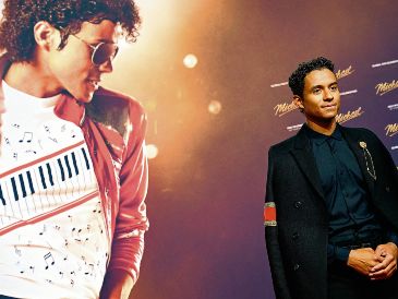 Jaafar Jackson posa para los fotógrafos tras su llegada a la alfombra roja para el preestreno mundial de la película biográfica de Michael Jackson, “Michael”, en Berlín. AFP