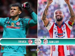 Los Diablos Rojos del Toluca buscarán mantener su invicto en casa frente al Atlético San Luis en el cierre de la Jornada 14. ESPECIAL / IMAGO7 y CANVA