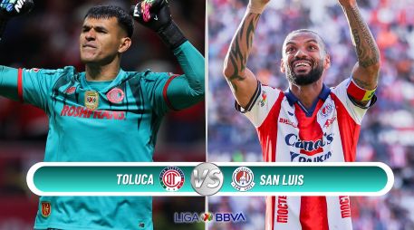 Los Diablos Rojos del Toluca buscarán mantener su invicto en casa frente al Atlético San Luis en el cierre de la Jornada 14. ESPECIAL / IMAGO7 y CANVA