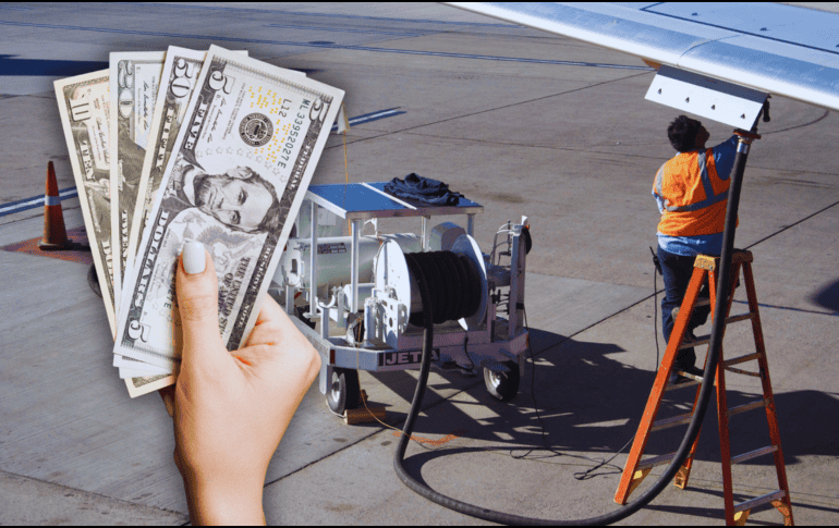 La Asociación Internacional de Transporte Aéreo (IATA, por sus siglas en inglés) calcula que la turbosina representa un tercio de los gastos totales de las aerolíneas. ESPECIAL / CANVA