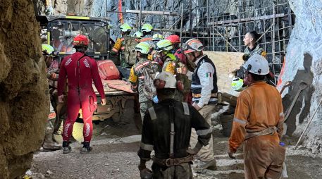 Aún se continúa con los trabajos de extracción de agua y lodo de los túneles de la mina Santa Fe. EFE/Coordinación Nacional de Protección Civil