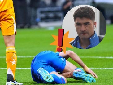 Desde la cancha, Carlos Rodríguez y Rodolfo Cota hicieron la señal de una posible lesión en el tendón de Aquiles de Ibáñez. Imago7 / ARCHIVO