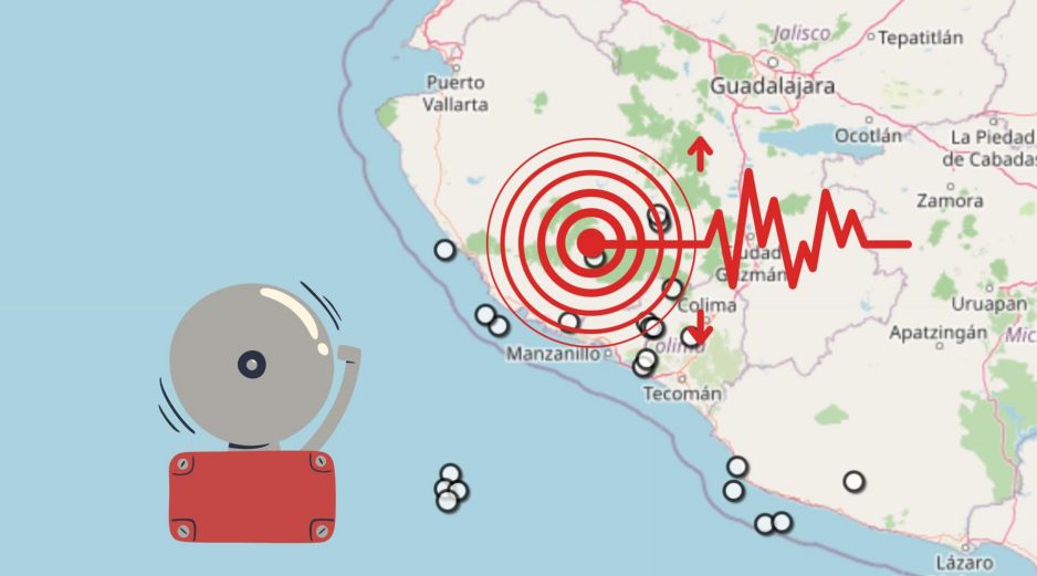 Tres municipios de Jalisco registran actividad sísmica  en lo que va del fin de semana. ESPECIAL / SSN