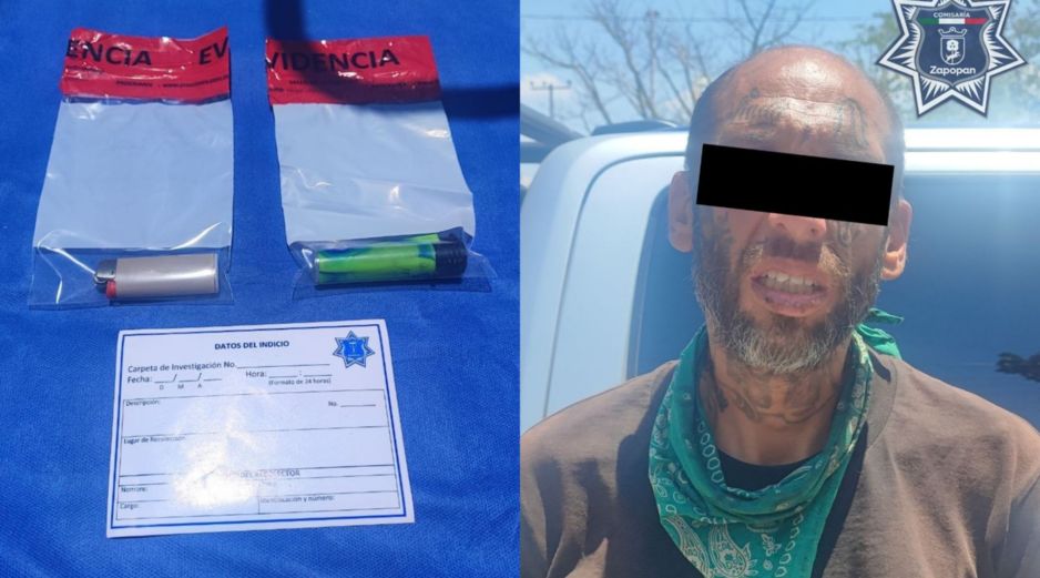 Tras realizarle una inspección preventiva al masculino, de 44 años de edad, le fueron asegurados dos encendedores. ESPECIAL.