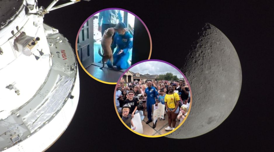 En redes sociales se viralizó el momento en que la mascota de la especialista de Artemis II, Christina Koch, la recibe con mucho cariño en casa. ESPECIAL / NASA / X / @ItsGoneAwry