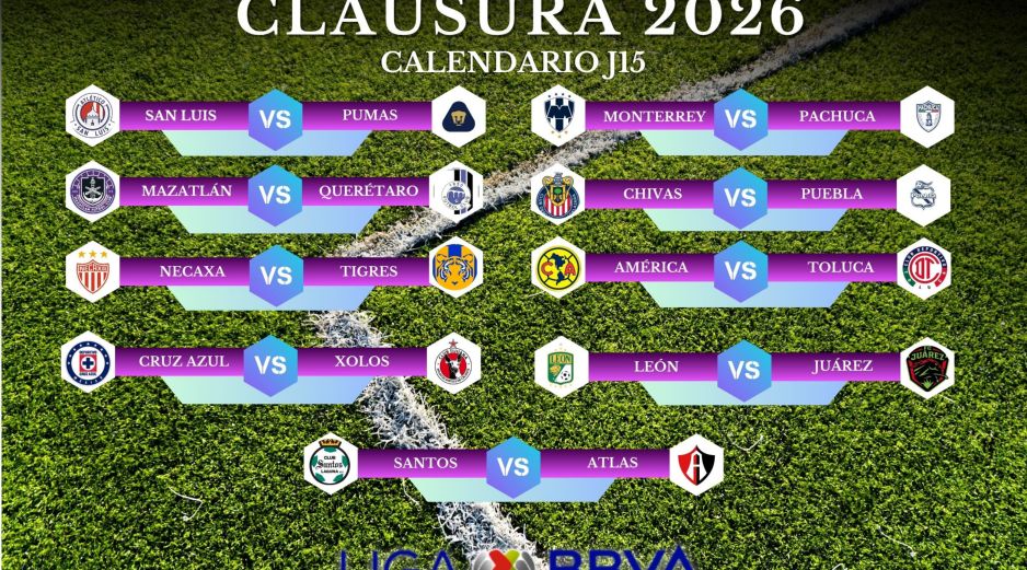 Los duelos de la J15 cruzan directamente a equipos con objetivos similares o inmediatos en la Tabla General. ESPECIAL / IMAGO7 y CANVA