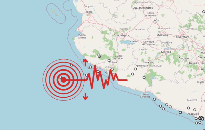 &nbsp;Sismo en Jalisco. ESPECIAL / SSN