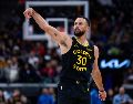 Stephen Curry. El líder de los Warriors se perdió casi tres meses de temporada por lesión. AP/E. Swope