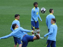 Lamine Yamal está en un gran momento y es una de las armas del Barcelona para seguir con vida en la Liga de Campeones. EFE/K. Huesca