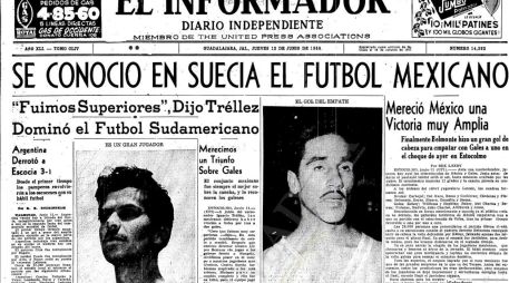 Así reportó este diario el empate 1-1 contra Gales con que México consiguió su primer punto en las Copas del Mundo. EL INFORMADOR/Archivo