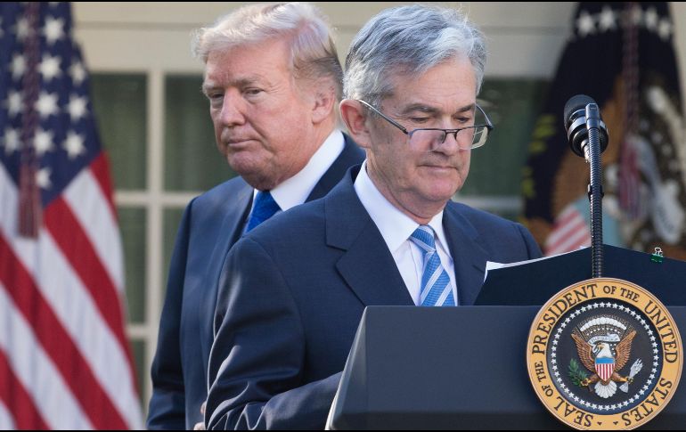 Donald Trump y Jerome Powell, en una imagen de archivo. EFE / ARCHIVO