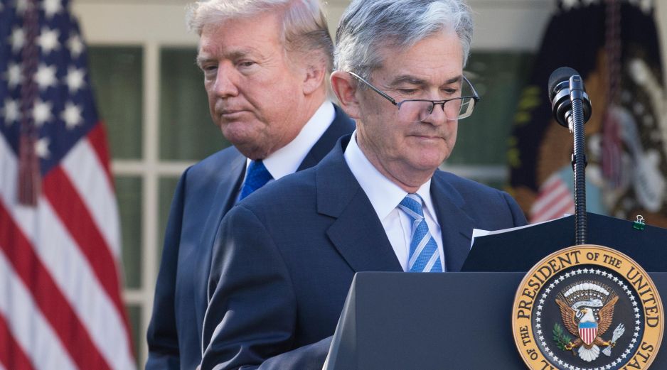 Donald Trump y Jerome Powell, en una imagen de archivo. EFE / ARCHIVO