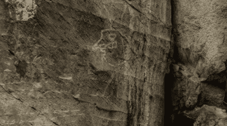Las pinturas rupestres están conformadas por figuras humanas, animales y también símbolos. ESPECIAL / INAH