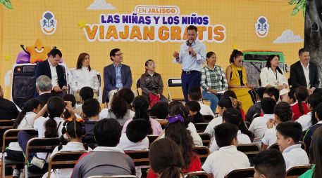 El programa gratuito para el transporte pública está dirigido a estudiantes de educación básica en todo Jalisco, señaló Lemus. CORTESÍA