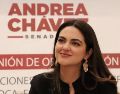 Andrea Chávez Treviño formalizó sus aspiraciones a ser gobernadora de Chihuahua. SUN/ESPECIAL