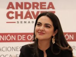 Andrea Chávez Treviño formalizó sus aspiraciones a ser gobernadora de Chihuahua. SUN/ESPECIAL