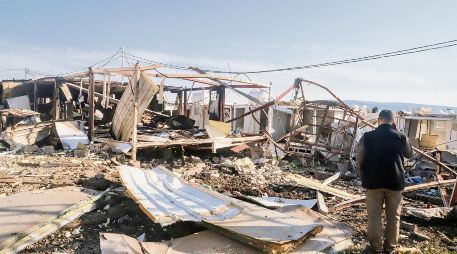 Daños en el estrecho de Ormuz tras el más reciente bombardeo, en medio de la escalada de tensiones. AFP