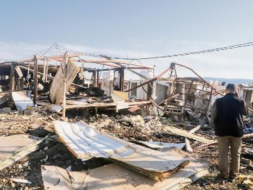 Daños en el estrecho de Ormuz tras el más reciente bombardeo, en medio de la escalada de tensiones. AFP