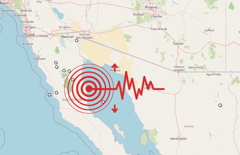 Sismo en Baja California. ESPECIAL / SSN&nbsp;