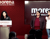 Conferencia de prensa donde Luisa María Alcalde anuncia la integración de Citlalli Hernández en Morena. X / @LuisaAlcalde