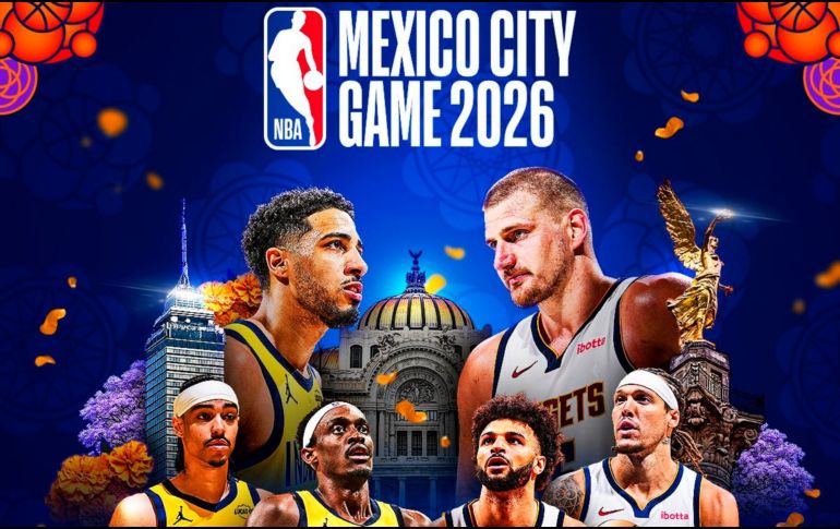 Indiana Pacers y Denver Nuggets se enfrentarán en un juego de temporada regular el próximo 7 de noviembre en la Arena CDMX. X/ @NBAMEX.