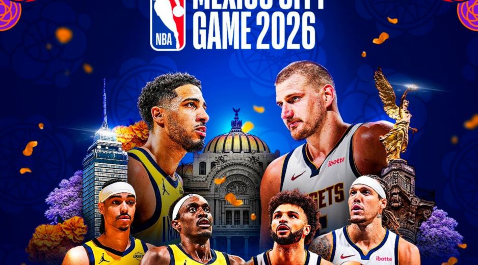Indiana Pacers y Denver Nuggets se enfrentarán en un juego de temporada regular el próximo 7 de noviembre en la Arena CDMX. X/ @NBAMEX.