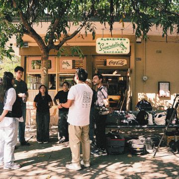 Momento del rodaje del cortometraje “Nueve Once”. ESPECIAL