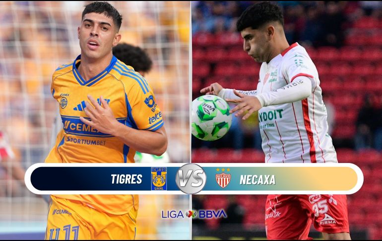 Tigres visita al Necaxa en Aguascalientes, en busca de asegurar su pase a la Liguilla. ESPECIAL / IMAGO7 y CANVA