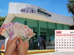 El más reciente pago de la Pensión Bienestar se realizó en marzo, correspondiente al bimestre marzo-abril, por lo que el siguiente pago abarcará el periodo mayo-junio. ESPECIAL / EL INFORMADOR y CANVA