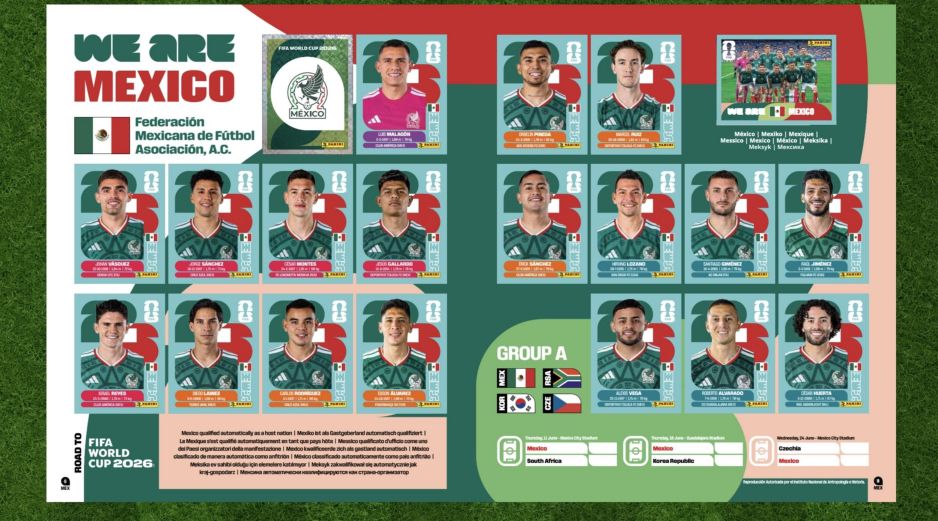 Los aficionados leyeron con sorpresa el mensaje publicado en las redes sociales y vieron la imagen de una plantilla que dista mucho de lo que se espera para la justa del futbol de la FIFA. X / @PaniniSportMx