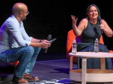 Maite Alberdi durante su charla en la Sala 3 del Conjunto Santander. EL INFORMADOR/A. Navarro