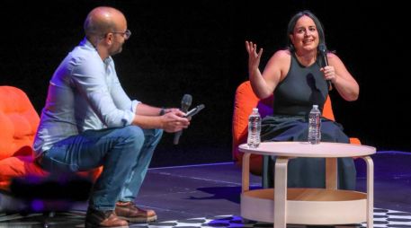 Maite Alberdi durante su charla en la Sala 3 del Conjunto Santander. EL INFORMADOR/A. Navarro