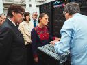 Sheinbaum visitó las instalaciones del BSC, un centro especializado en computación de altas prestaciones que gestiona el MareNostrum. EFE/EPA/Generalitat