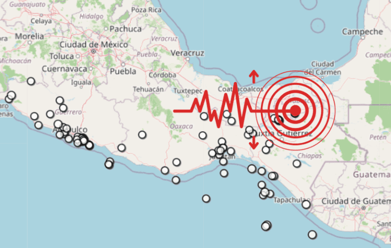 Sismo en Tabasco. ESPECIAL / SSN&nbsp;