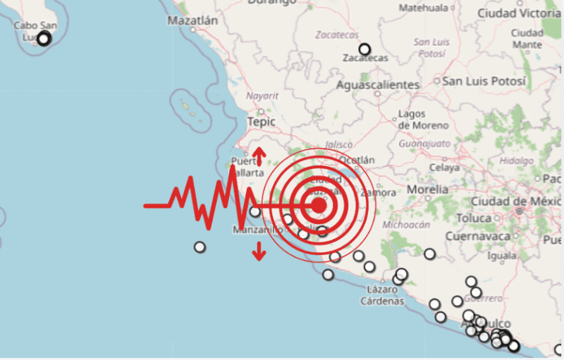 Sismo en Jalisco. ESPECIAL / SSN&nbsp;