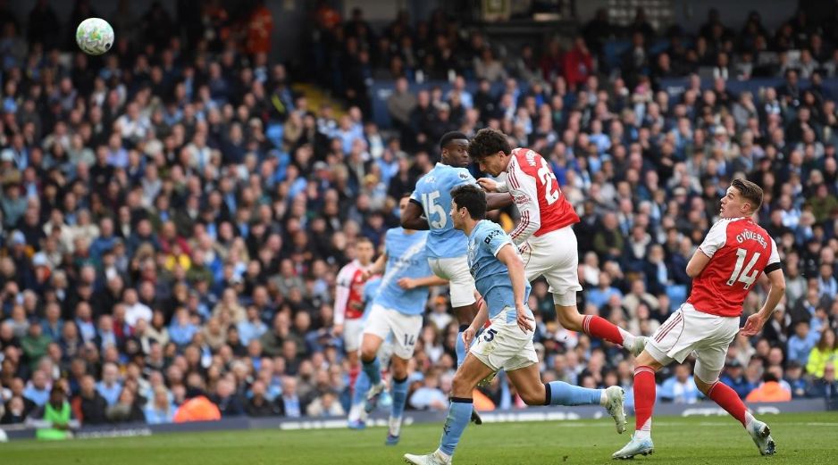 Fotografía del partido de la Premier League inglesa entre el Manchester City y el Arsenal FC. EFE/EPA/P. Powell