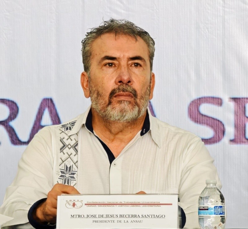 José de Jesús Becerra Santiago, secretario general de la Confederación Nacional de Trabajadores Universitarios (CONTU). ESPECIAL