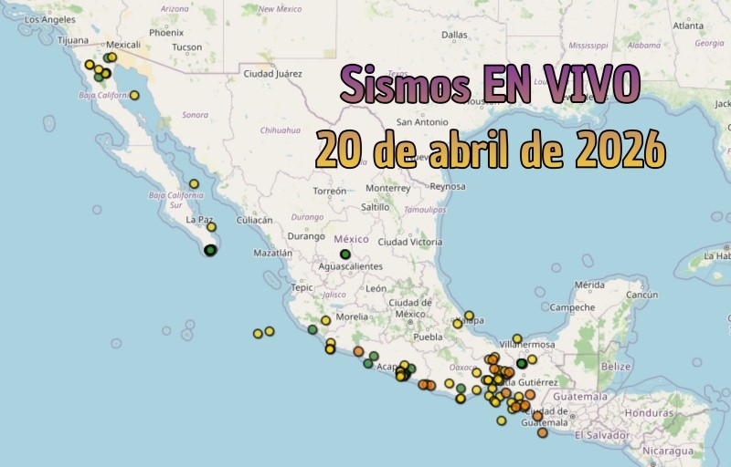 EN VIVO | Sismos en México | Lunes 20 de abril. ESPECIAL / SSN
